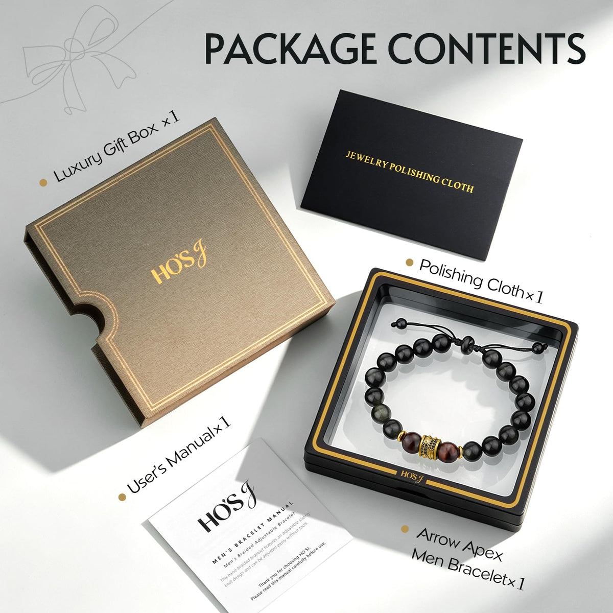 Tiger Eye & Silver Obsidian Bracelet 10mm
