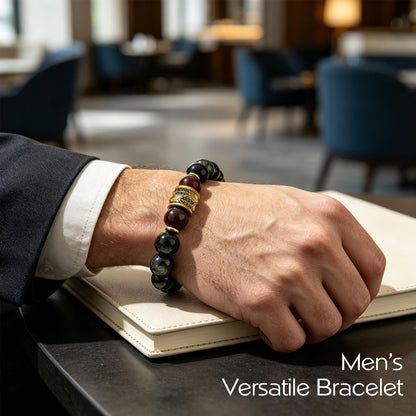 Tiger Eye & Silver Obsidian Bracelet 10mm